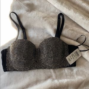 Sparkly black bra top